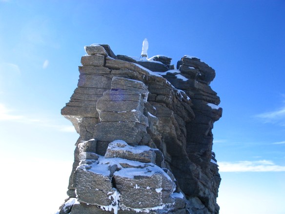 A fine weather view of the summit (from the internet)