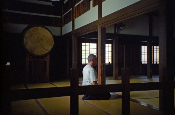 In the hojo at Kencho-ji