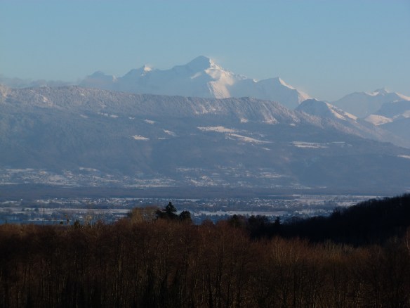 Mont Blanc seen from Divonne, France