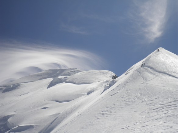 Looking back towards the summit